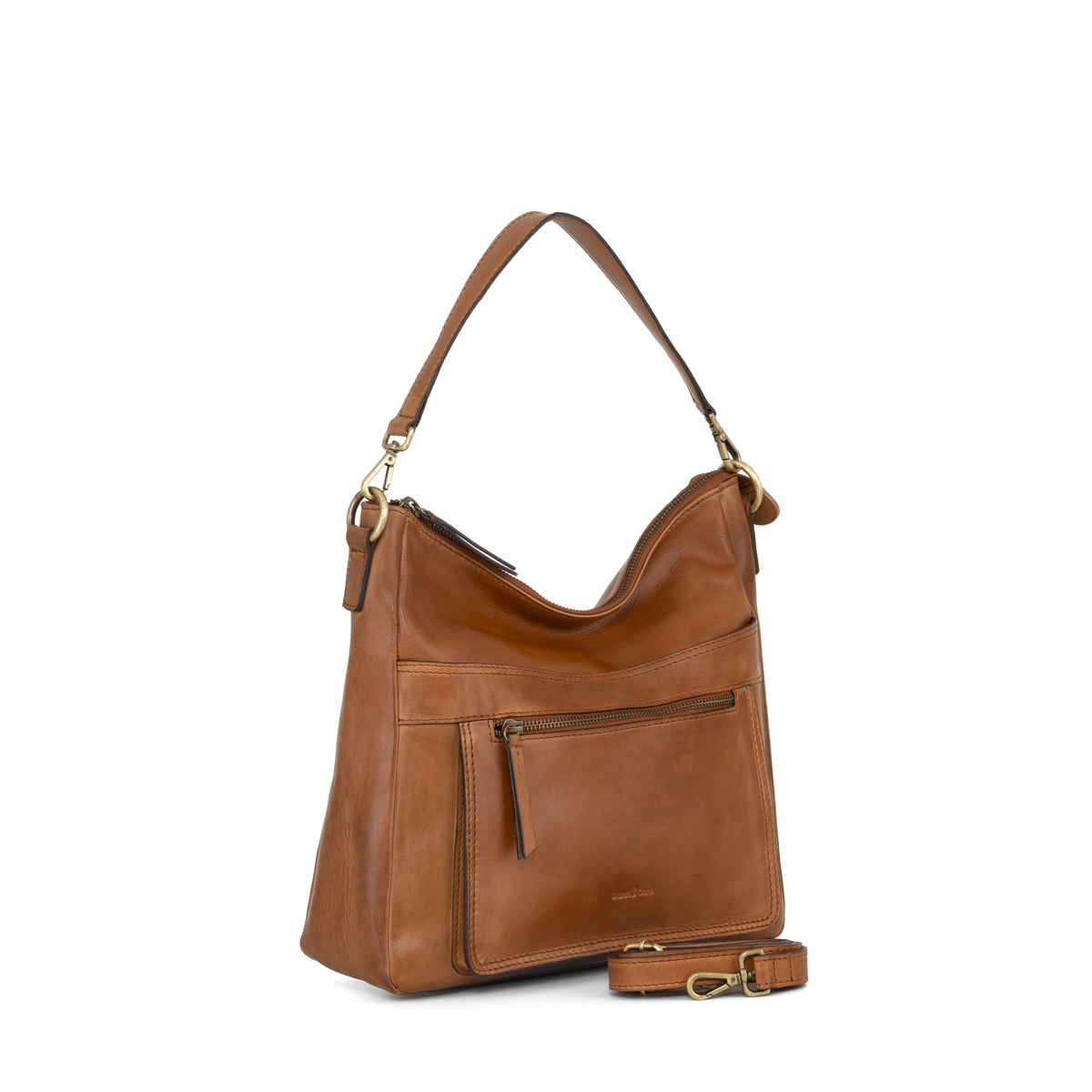 BORSA A SPALLA PAOLA Cuoio