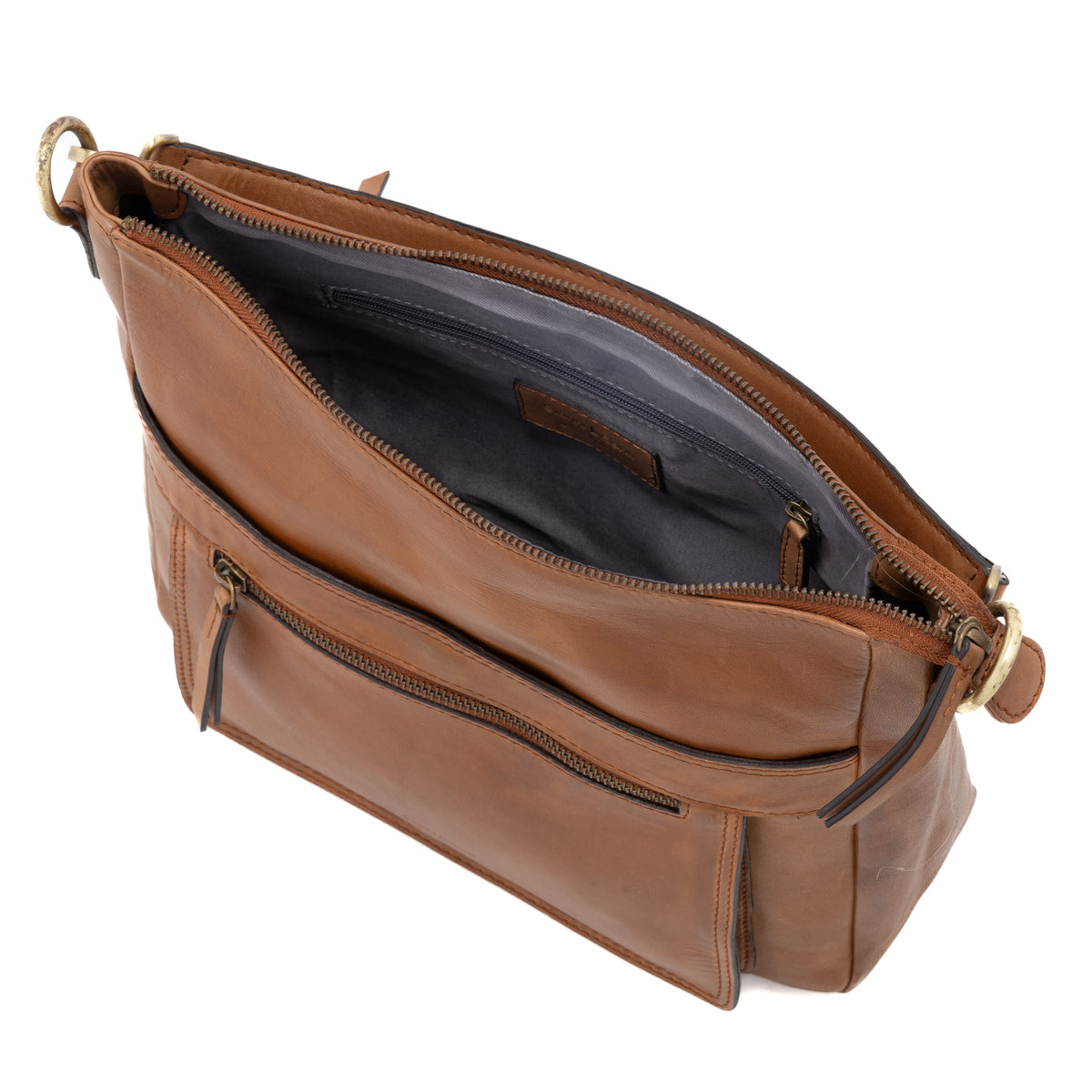 BORSA A SPALLA PAOLA Cuoio