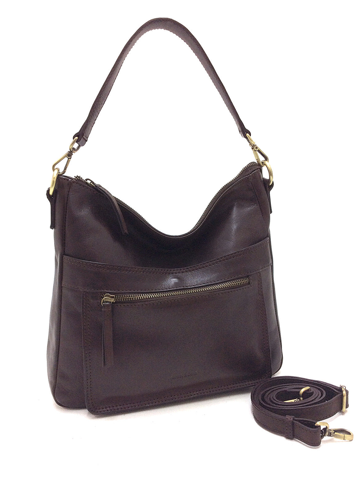 BORSA A SPALLA PAOLA Marrone Scuro