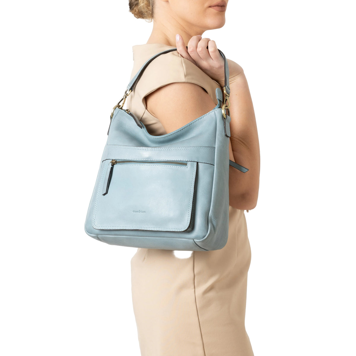 BORSA A SPALLA PAOLA Azzurro