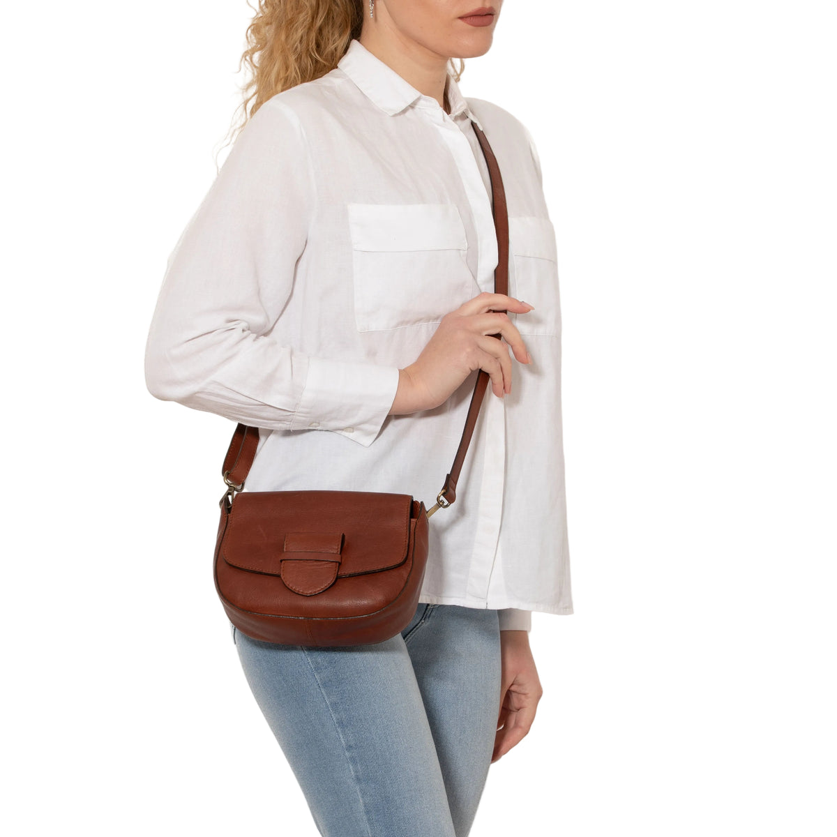 BORSA A TRACOLLA CLOVIS Marrone