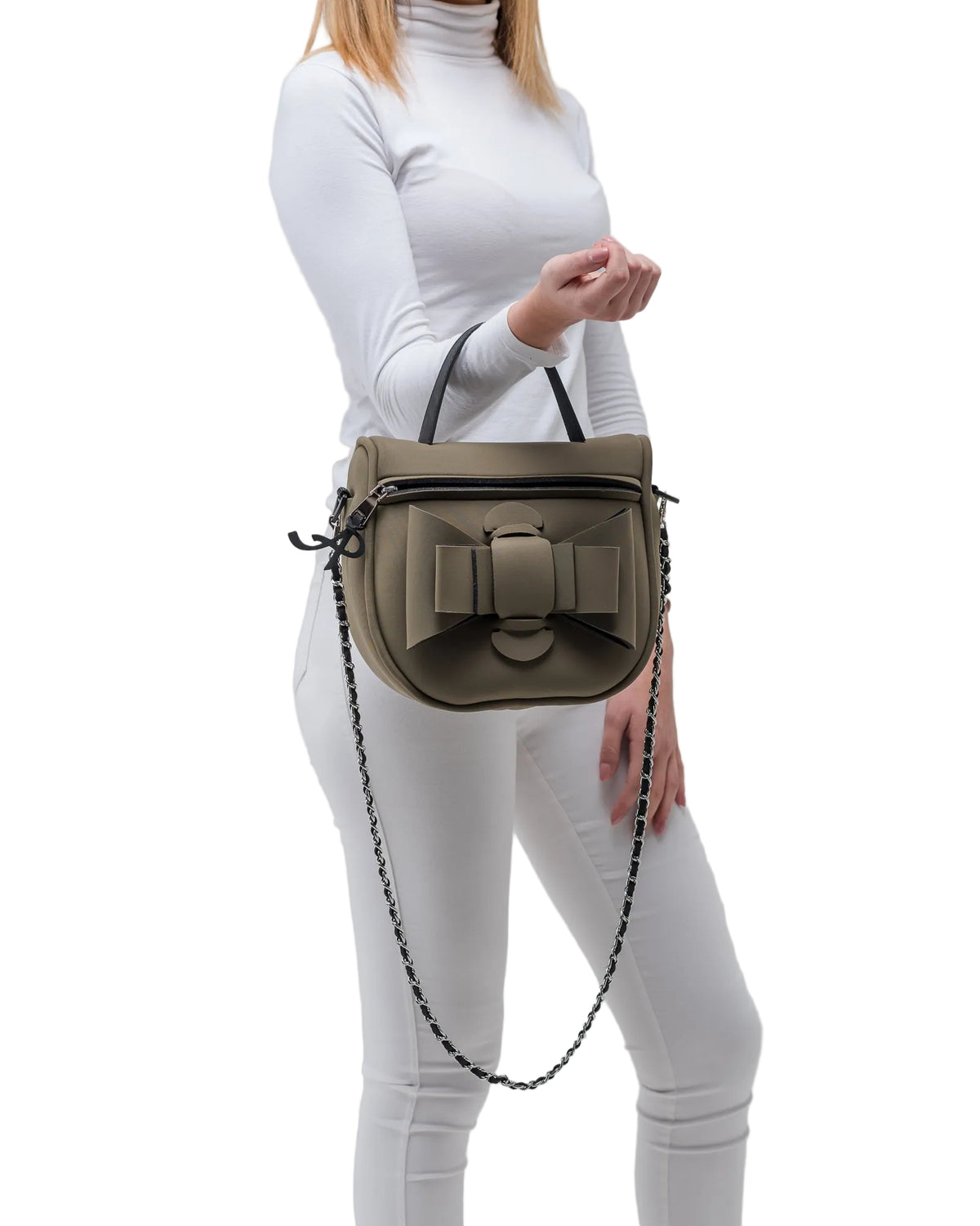 Bauletto in neoprene taupe