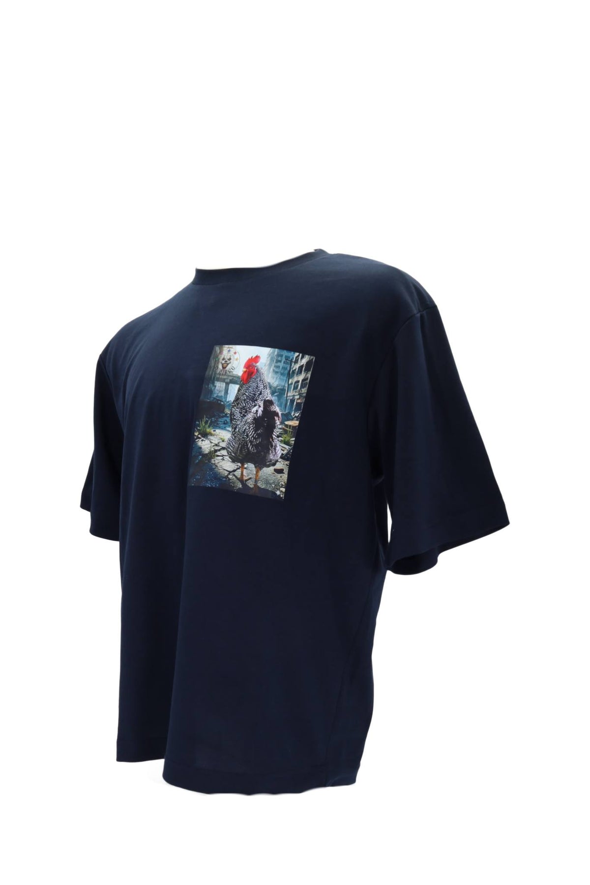 T-Shirt Chicken Feather Navy Blue - IL CIRCO