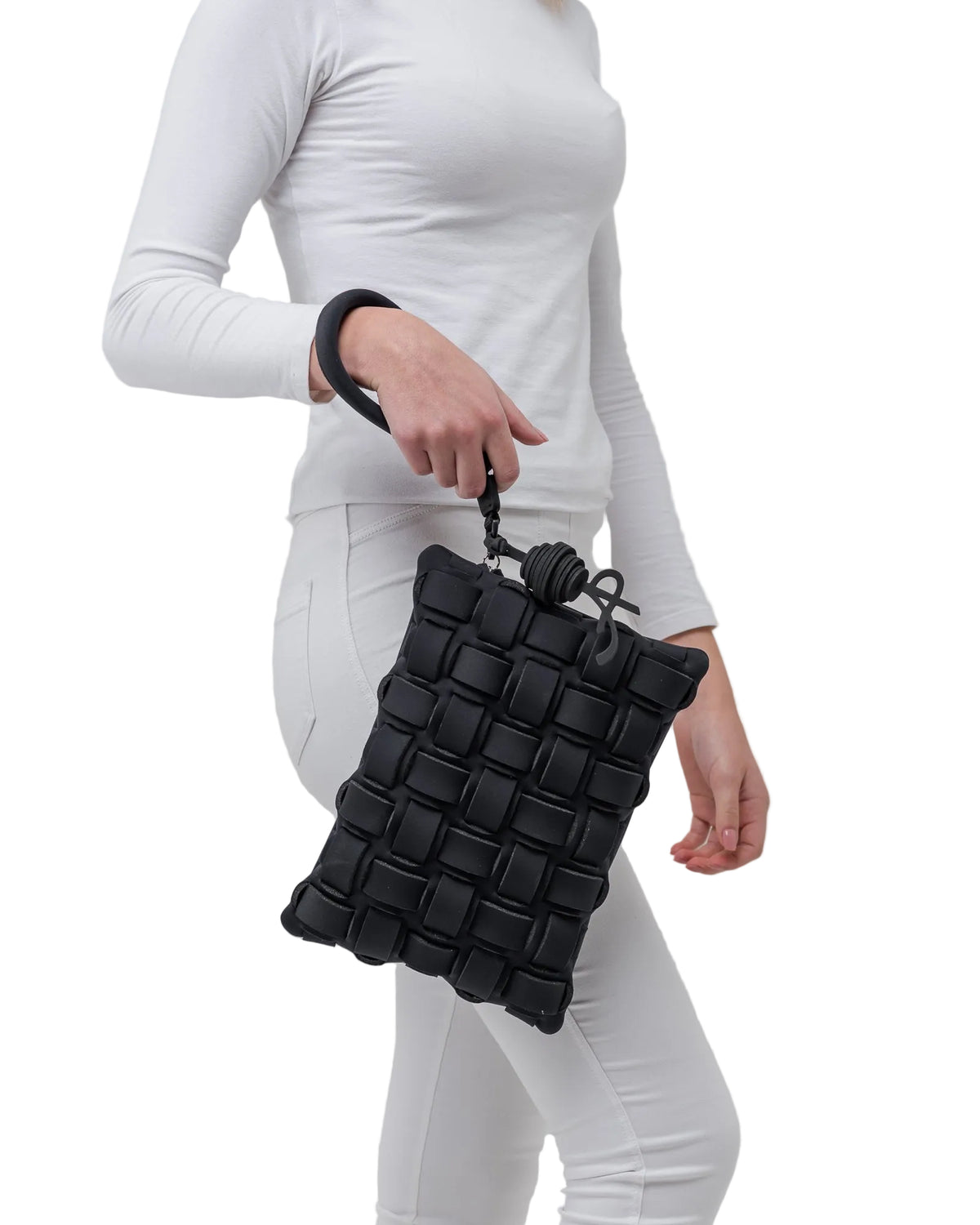 Pochette in neoprene nero