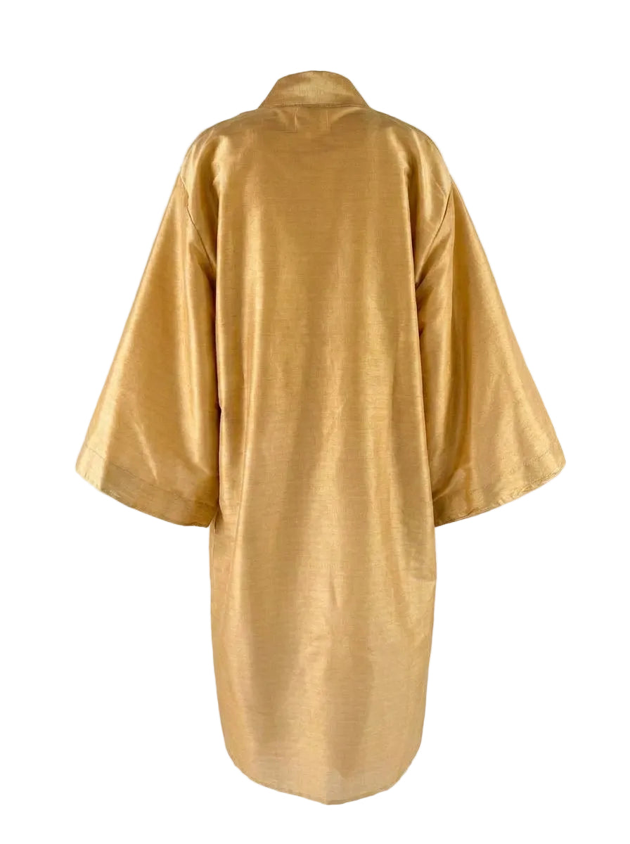 Kimono Gold seta Dupioni Oro