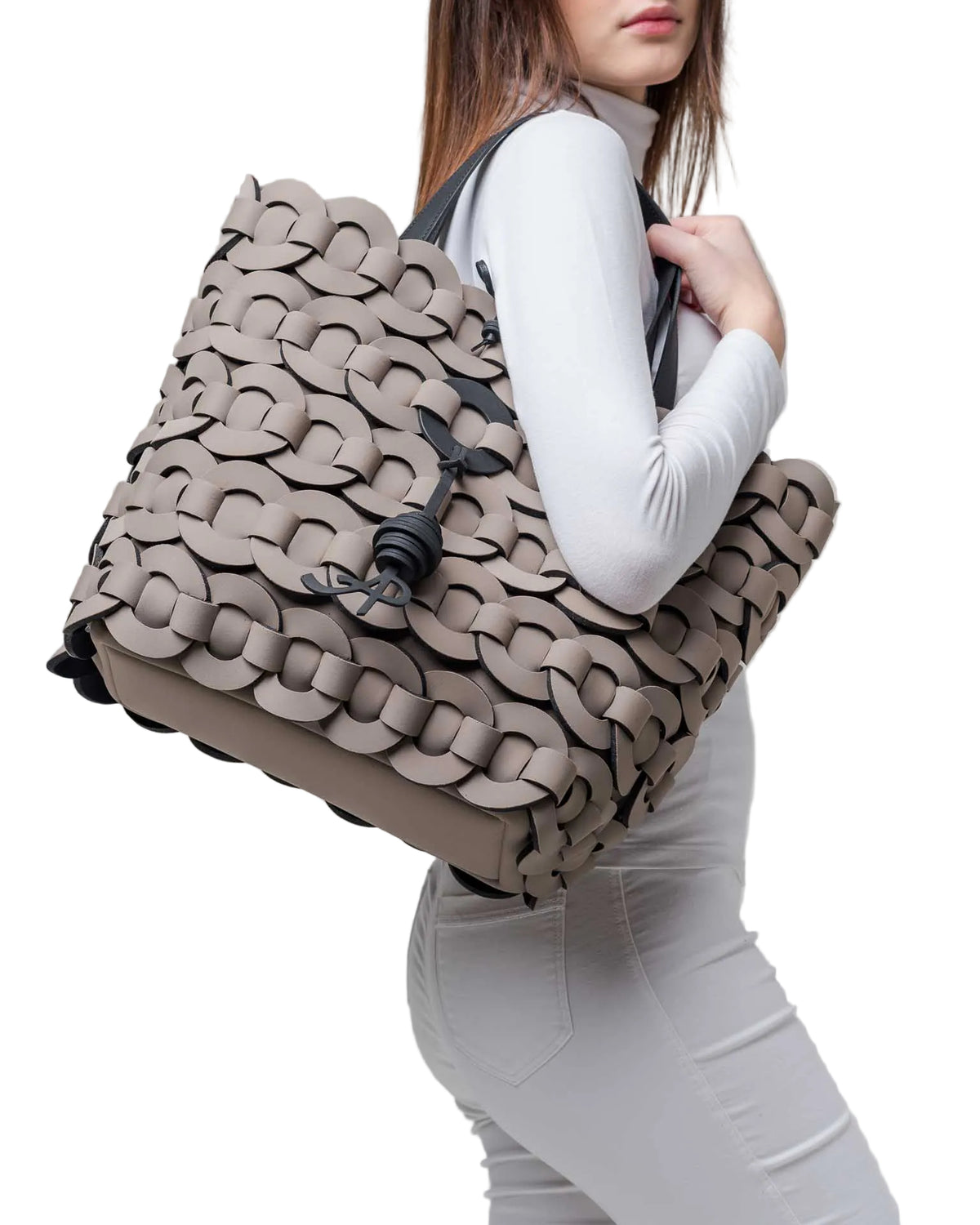 Borsa in neoprene taupe
