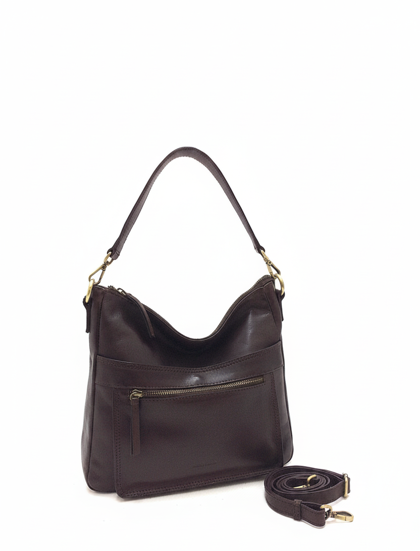 BORSA A SPALLA PAOLA Marrone Scuro