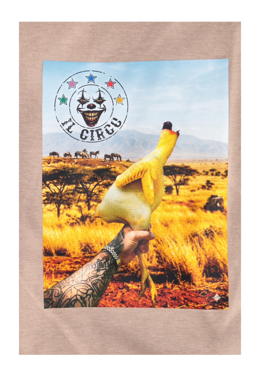 Beige Chicken T-Shirt - THE CIRCUS