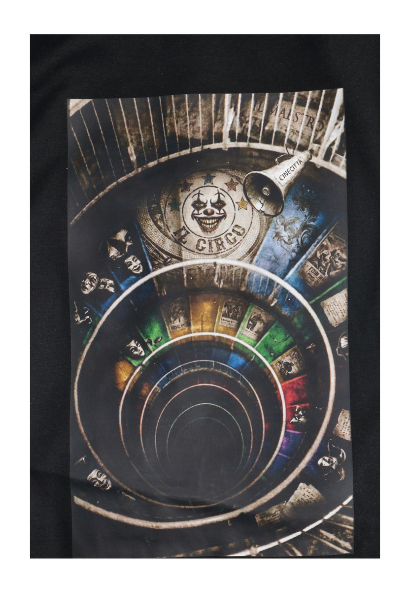 Black Spiral T-Shirt - THE CIRCUS