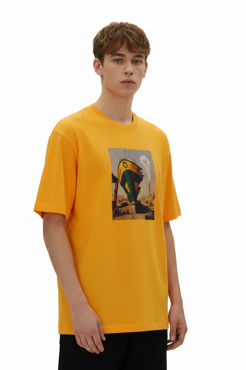 Orange Ship T-Shirt - THE CIRCUS