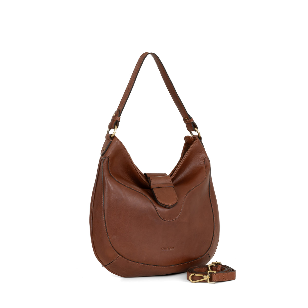 BORSA A SPALLA HILDE Marrone