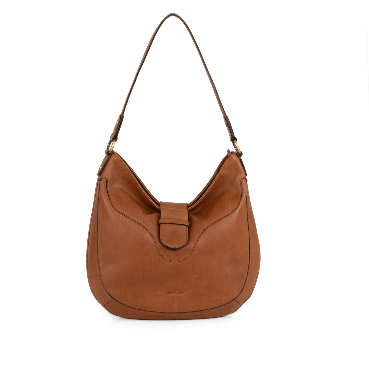BORSA A SPALLA HILDE Cuoio