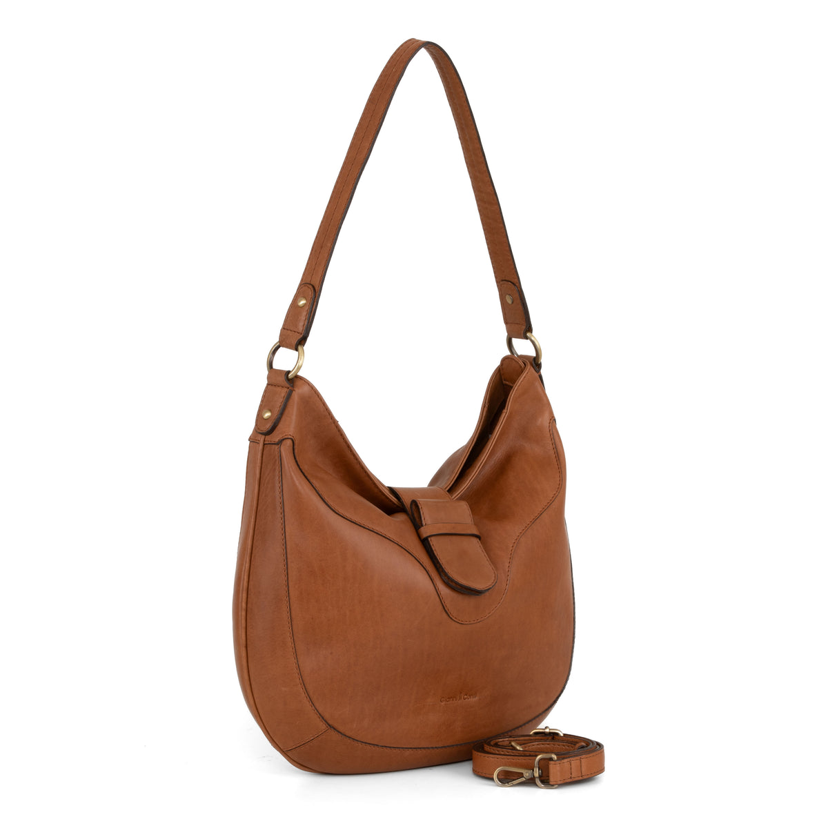 BORSA A SPALLA HILDE Cuoio