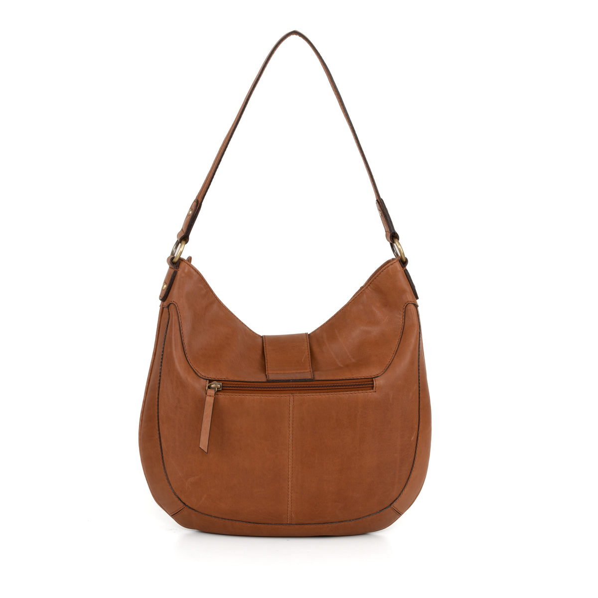 BORSA A SPALLA HILDE Cuoio