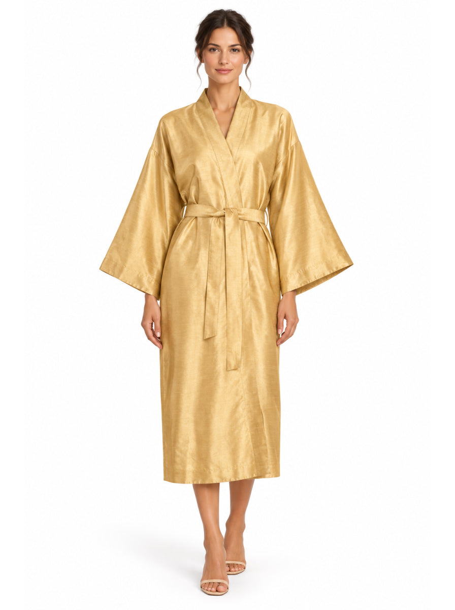 Kimono Gold seta Dupioni Oro