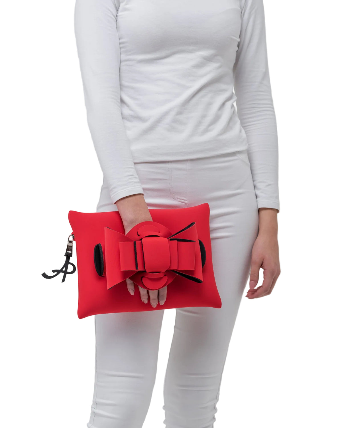 Pochette in neoprene rosso