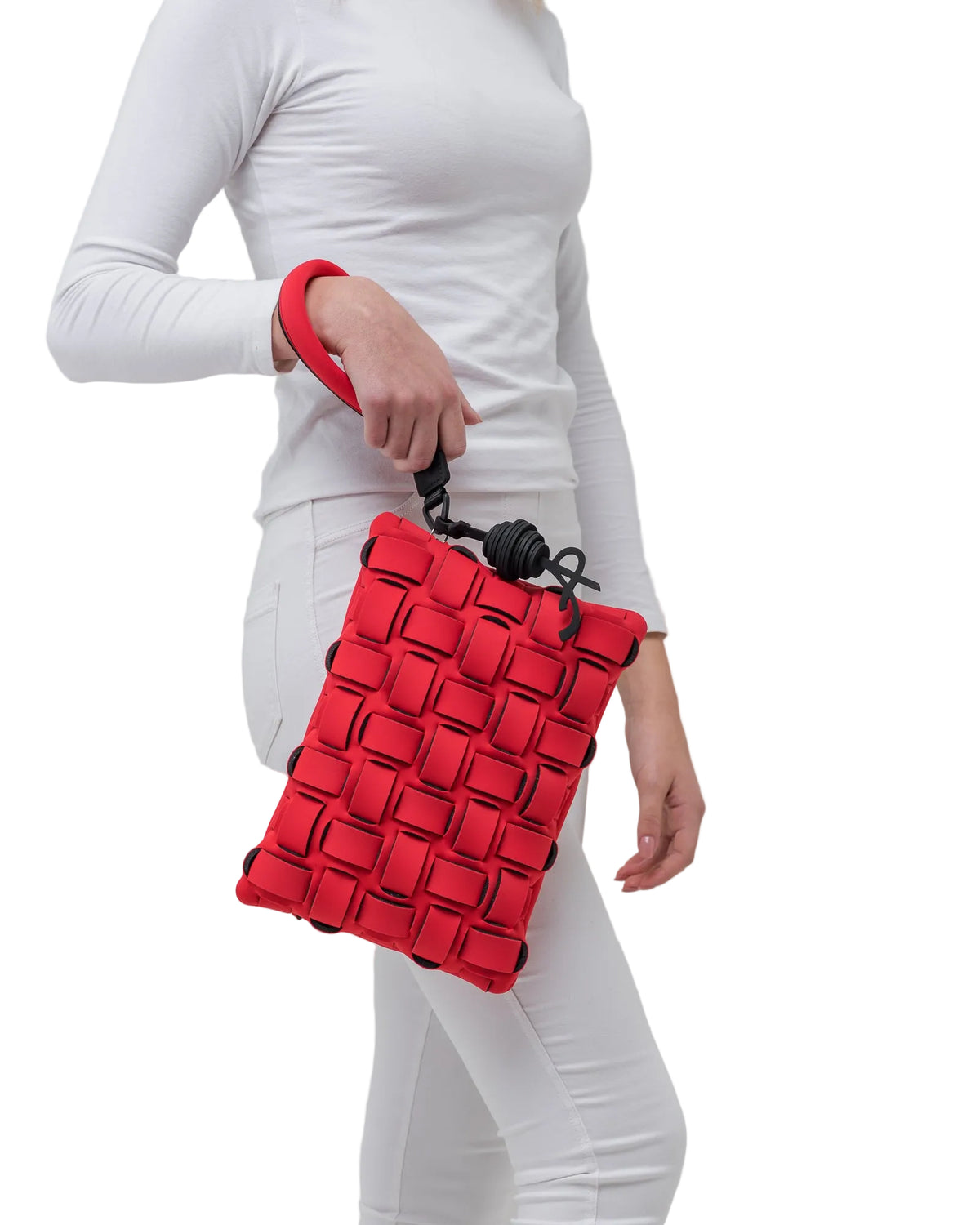 Pochette in neoprene rosso