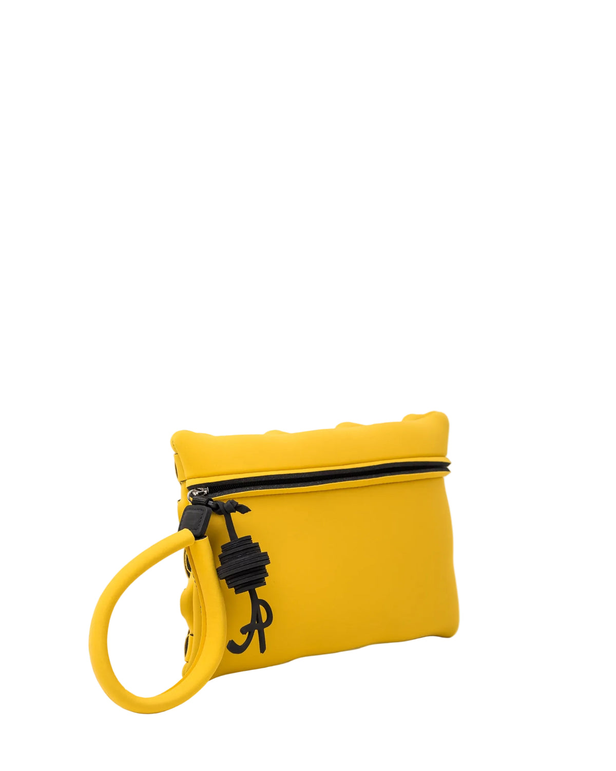 Pochette in neoprene giallo
