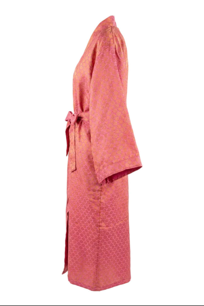 Kimono Brocade pink Rosa-Oro