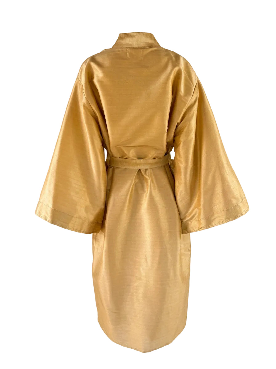 Kimono Gold seta Dupioni Oro