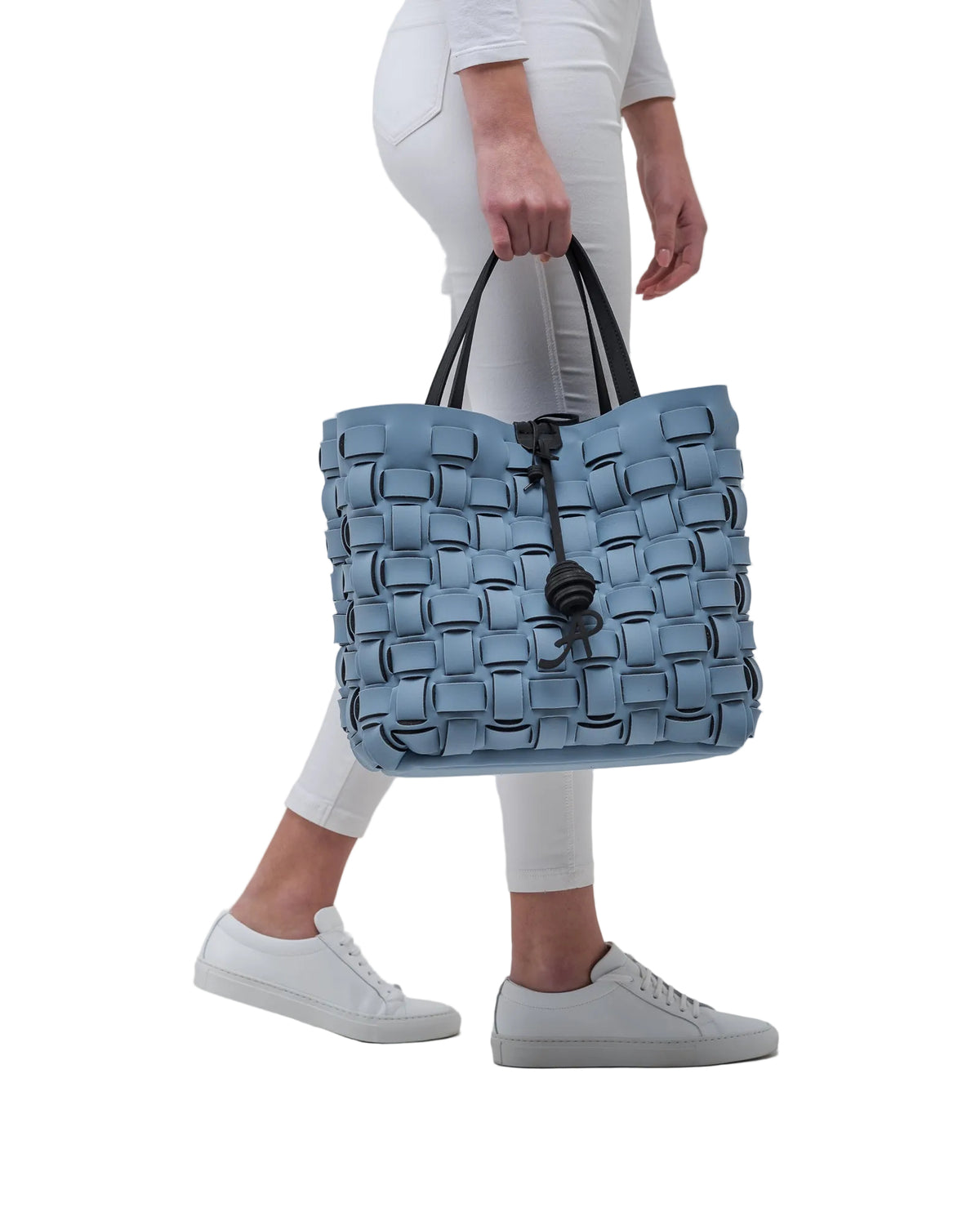 Powder blue neoprene bag