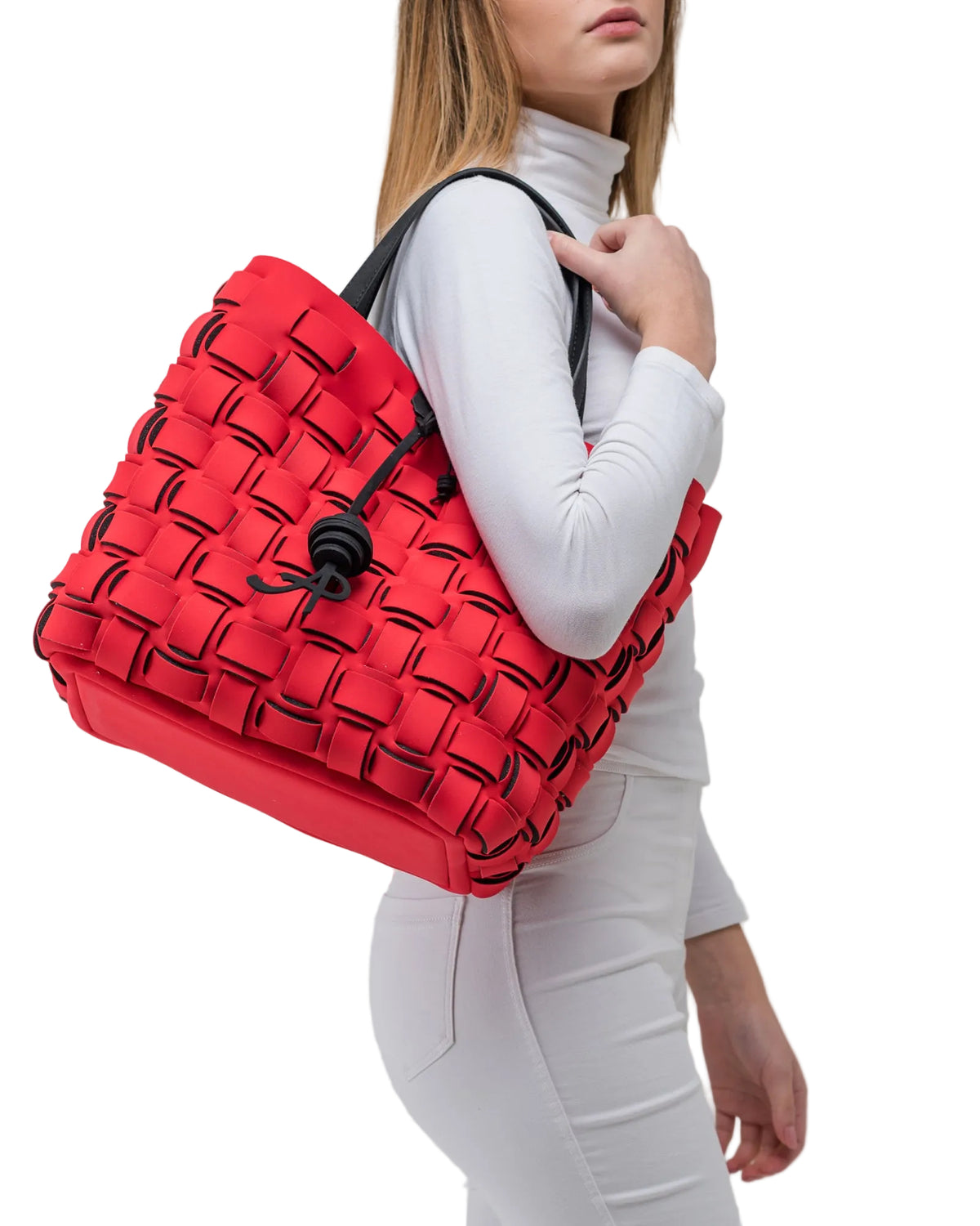 Red neoprene bag