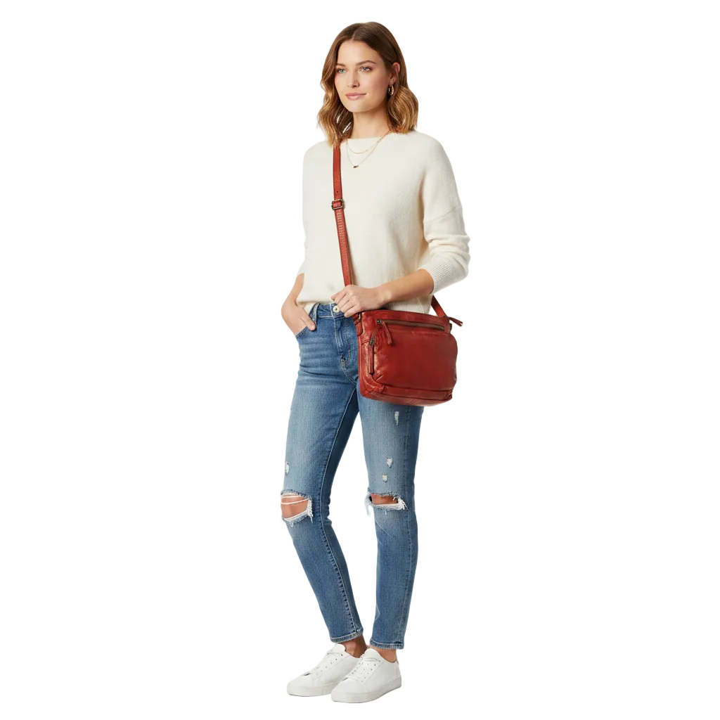 Borsa a tracolla Sally Rosso
