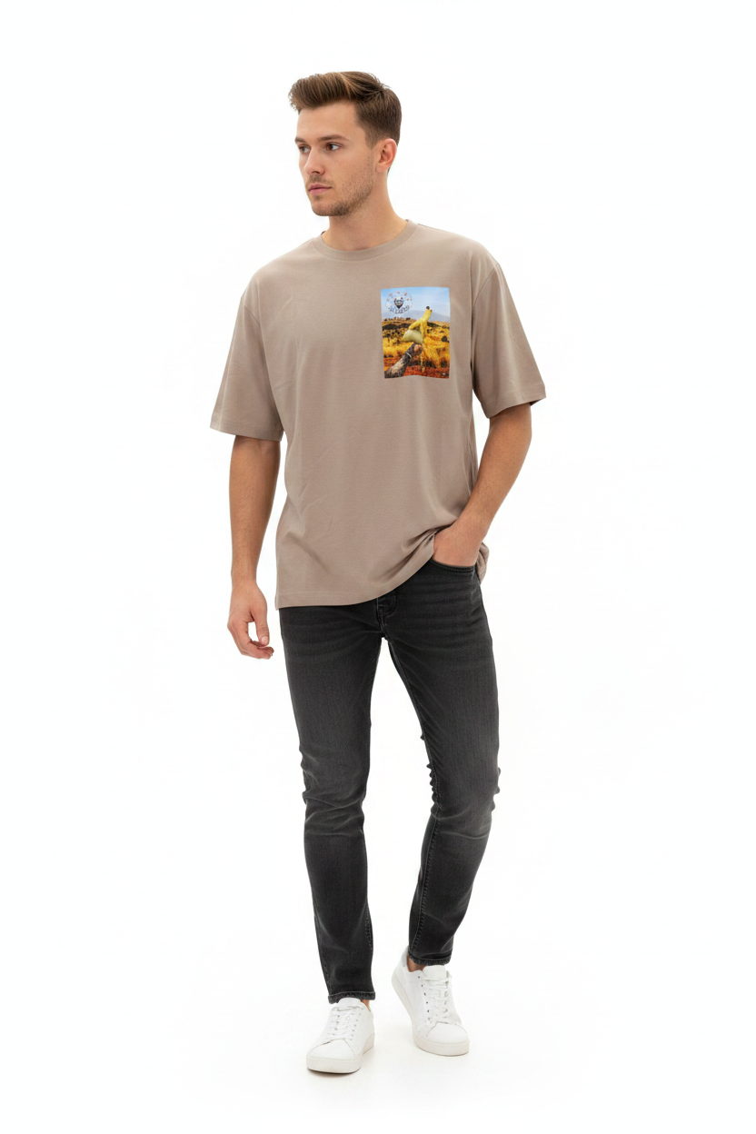 Beige Chicken T-Shirt - THE CIRCUS